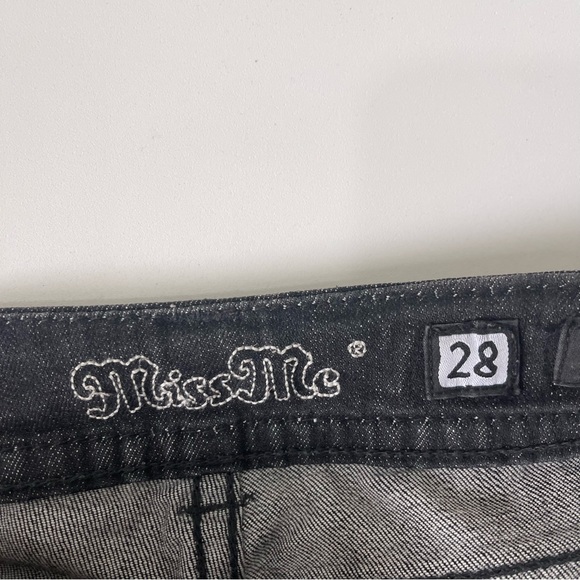 Miss Me Black Skinny Jeans, Angel Wings, Size 28 - Picture 10 of 11
